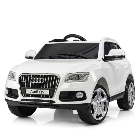 фото Детский электроджип Audi Q5 M 3448EBLR-1 с кожаным сиденьем (белый)