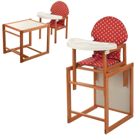 фото Детский стульчик для кормления VIVAST М V-013-1 трансформер (красно-оранжевый)