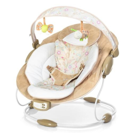 фото Шезлонг детский 6848 с музыкой вибро и дугой