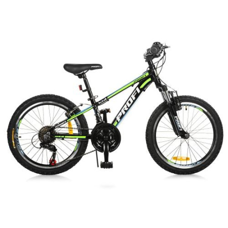 фото Спортивный велосипед Profi 20 дюймов G20A315-L-1B Shimano (черно-салатовый) фото Спортивный велосипед Profi 20 дюймов G20A315-L-1B Shimano (черно-салатовый)