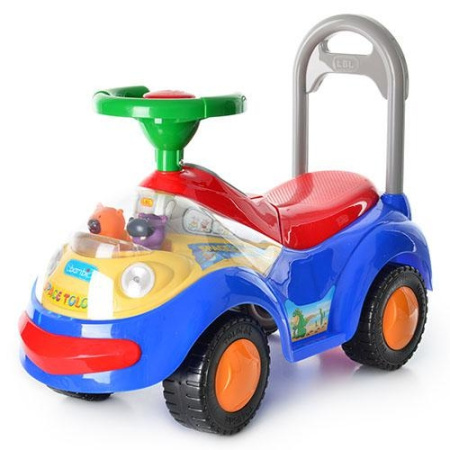 фото Машинка каталка детская Metr+ M 0732-4 с сигналом (синяя)