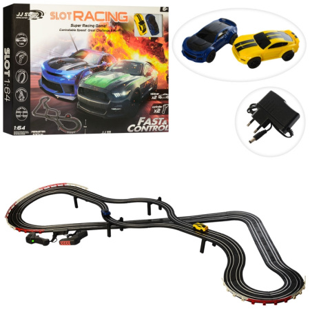 фото Игрушечный автотрек JJ111-2 работает от сети длина трассы 530 см