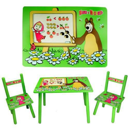 фото Комплект мебели BAMBI Столик и два стульчика M 0295 «Маша и Мишка»