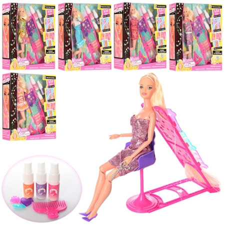 фото Шарнирная кукла 66449 с краской для волос и аксессуарами