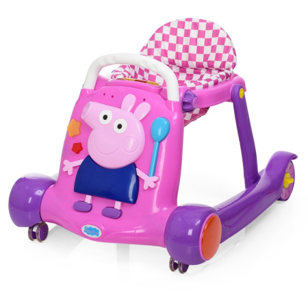 фото Детские ходунки BQ308-8 Свинка Пеппа музыка и свет складные (розовые)
