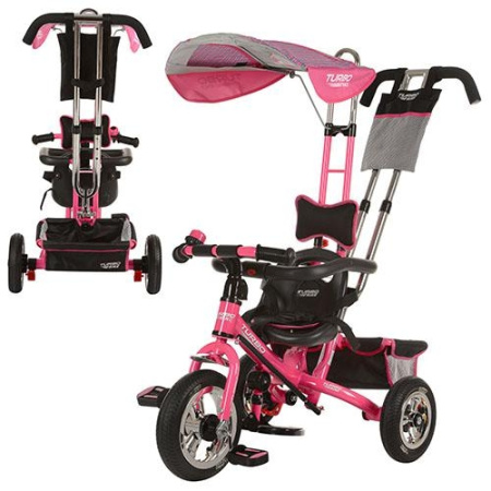 фото Трехколесный велосипед Turbotrike М 5378-1 надувные колеса (розовый)