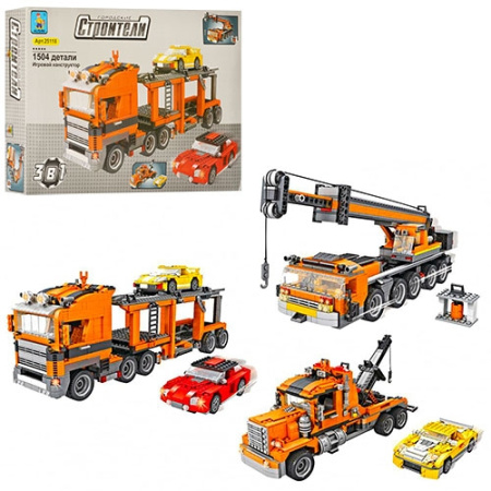 фото Конструктор для детей 3в1 AUSINI 25118 транспорт (1504 детали)