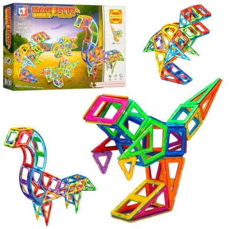 фото Детский магнитный конструктор LT2003 динозавры (97 деталей)