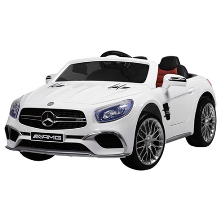 фото Детский автомобиль Mercedes AMG M 3583EBLR-1 с кожаным сиденьем (белый)