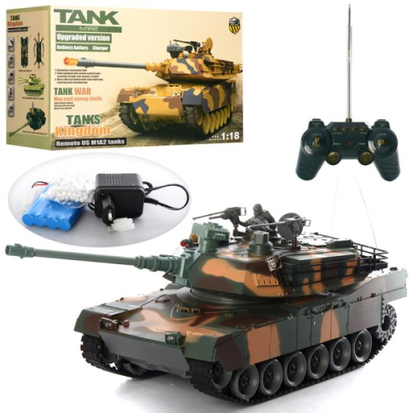 Игрушечный танк на радиоуправлении 2865-1 подвижная башня стреляет