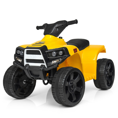 фото Электроквадроцикл для детей Bambi M 3893L-6 музыка свет кожаное сиденье (желтый)