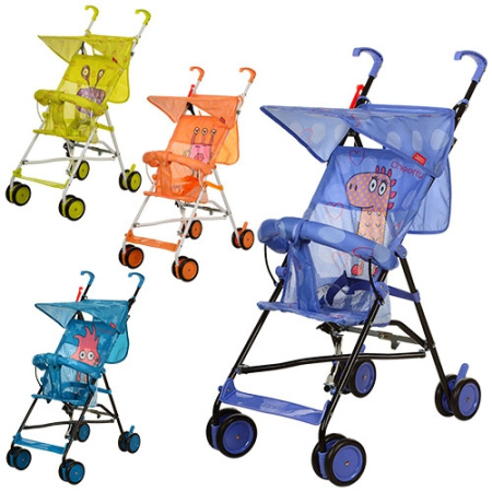 фото Детская коляска трость B-1 (оранжевая зеленая голубая фиолетовая)