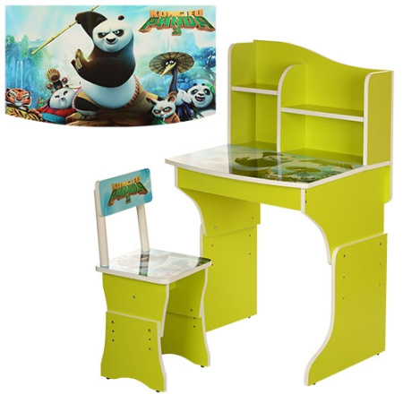 фото Парта ростовая MV-904-34 Панда Кунг-фу (салатовая)