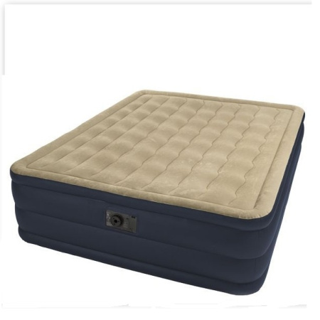 фото Велюровая надувная кровать Intex 67906 со встроенным электронасосом