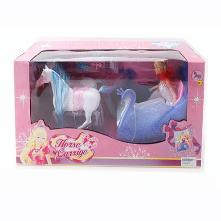 фото Карета с лошадьми и куклой 8603 аксессуары