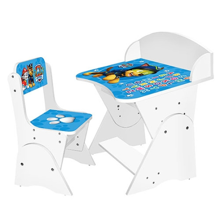 фото Регулируемая парта со стульчиком ML-315-15-1 Щенячий Патруль (белая)