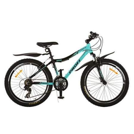 фото Спортивный велосипед Shimano 24 дюйма XM241D Profi (бело-голубой)