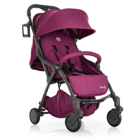 фото Прогулочная коляска-книжка El Camino ME 1034L HANDY Sangria с чехлом (фиолетовая)