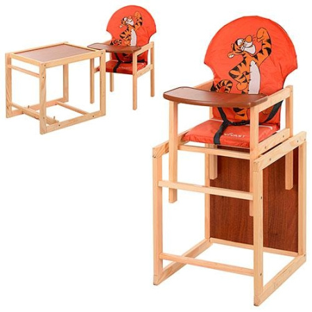 фото Стульчик для кормления Vivast М V-010-27-8 (оранжевый тигр)