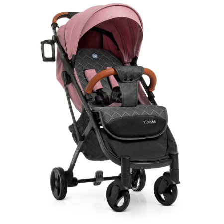фото Детская прогулочная коляска El Camino M 3910 YOGA II Pale Pink книжка (розовая)