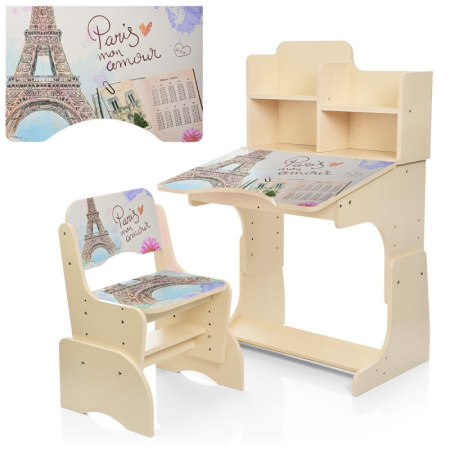 фото Парта Bambi B 2071-32-1 Париж с полочками (венге)