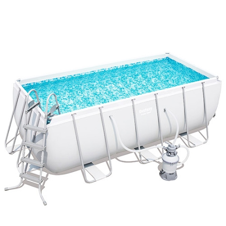 фото Бассейн каркасный Bestway 56457 с фильтр-насосом (412-201 см)
