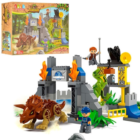 фото Конструктор для детей JDLT 5245 динозавр строение (106 деталей)