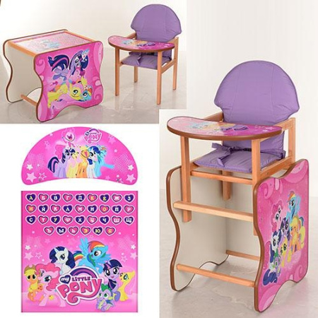 фото Стульчик для кормления Vivast М K-110-9 трансформер (малиновый)