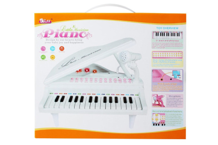 фото Детское пианино синтезатор Baoli "Маленький музикант" с микрофоном 31 клавиша (белый)