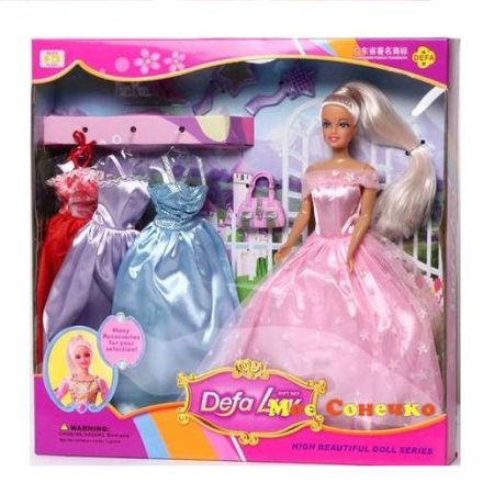 фото Кукла 8019 DEFA с одеждой и аксессуарами