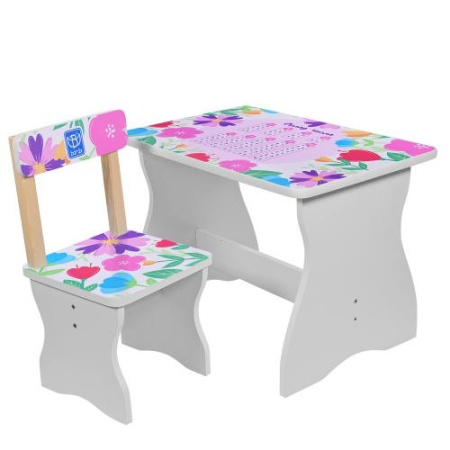 фото Детский деревянный столик со стульчиком 504-41 Цветы