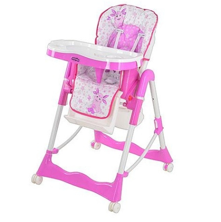 фото Детский стульчик LT 0009 U/R для кормления, Лунтик (бело-розовый)