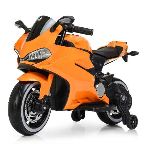 Детский мотобайк Ducati M 4104ELS-7 колеса ЕВА и автопокраска (оранжевый)