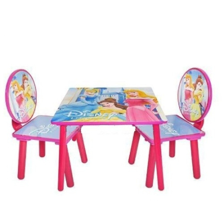 фото Квадратный столик Дисней «Принцессы» J 002-287 со стульчиками
