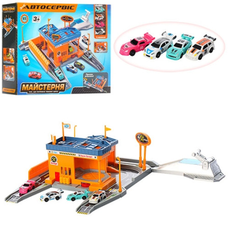 фото Игровой гараж M 3491 с машинками на запуске