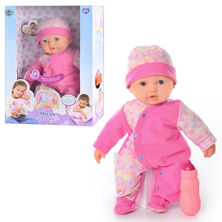 фото Мягконабивной сенсорный пупс PLAY SMART 5382 с бутылочкой