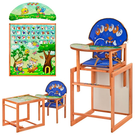 фото Стульчик-трансформер для кормления Vivast М V-120-5 (кот и цыпленок)