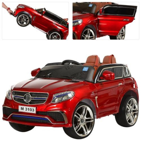 фото Детский джип Mercedes AMG Brabus M 3103(MP4)EBLRS-3 кожаное сиденье и автопокраска (красный)