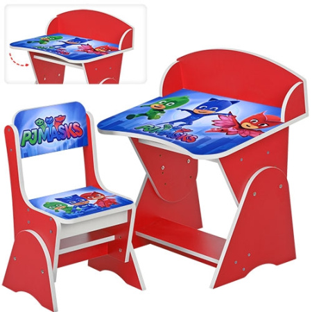 фото Детская регулируемая парта ML-315-22-4 PJ Masks (красная)