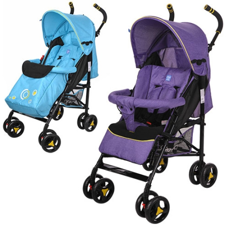 фото Детская прогулочная коляска трость BAMBI M 3422-2 (голубая фиолетовая)