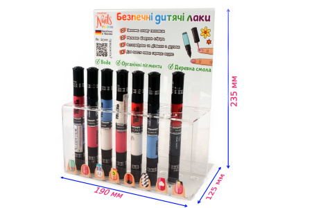 фото Детский лак-карандаш для ногтей Malinos Creative Nails на водной основе (2 цвета зелёный + голубой)