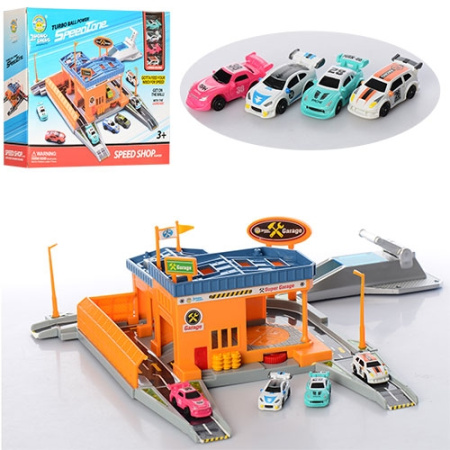 фото Детский гараж на запуске AF1022 с машинками 4шт