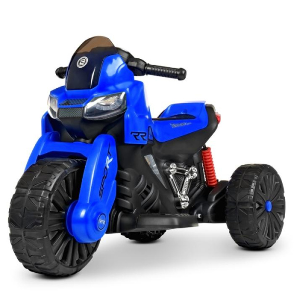 Детский мотоцикл Bambi M 4193EL-4 музыка свет колеса ЕВА (синий)