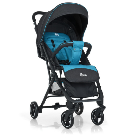 фото Детская прогулочная коляска El Camino ME 1039L IDEA Emerald Gray книжка чехол лен (бирюзово-серая)