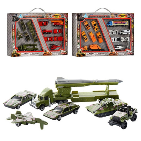 фото Набор железных машинок 395927 (военные, пожарные, милиция)