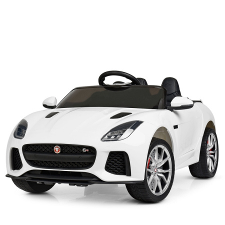 фото Детская машина Jaguar M 3994EBLR-1 полный привод и кожаное сиденье (белая)