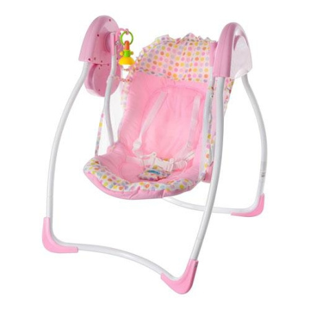 фото Детская качель M 2127-2 с электроприводом, розовая