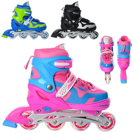 фото Детские раздвижные ролики Profi A 12109-L алюминиевая рама (размер 39-42)