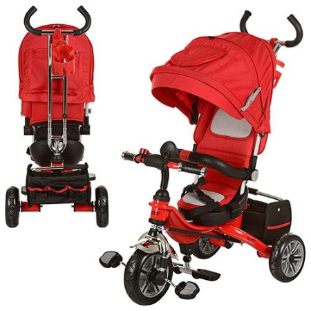 фото Детский велосипед M 2732-1 трехколесный из пенорезины (красный)