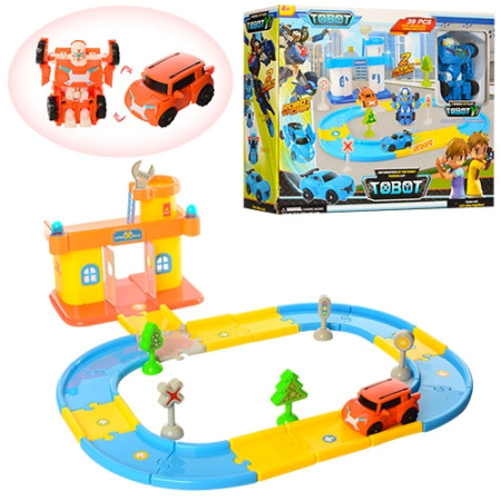 фото Детский автотрек XZ-387N-388N трансформер (робот+машинка)